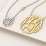 Monogram Name Pendant – 18K Gold Plated Silver