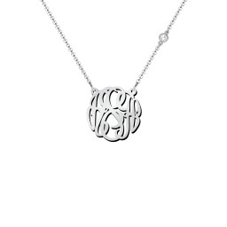 Monogram Name Pendant in 925 Sterling Silver