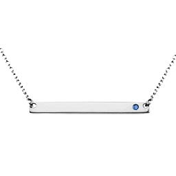 Classic Name Bar Pendant with Accent