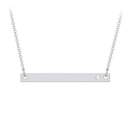 Birthstone Name Bar Pendant