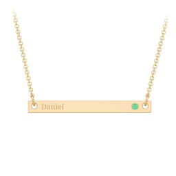 Birthstone Name Bar Pendant