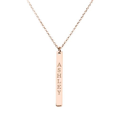 Vertical Bar Pendant – 10K Rose Gold