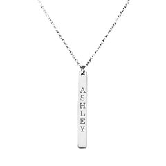 Vertical Bar Pendant – Sterling Silver