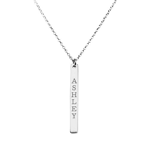 Vertical Bar Pendant – Sterling Silver