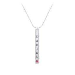 Multi Vertical Birthstone Bar Pendant - 1 Bar