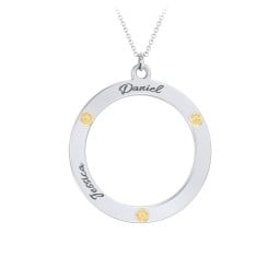Circle Birthstone Pendant