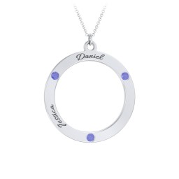 Circle Birthstone Pendant