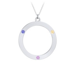 Circle Birthstone Pendant