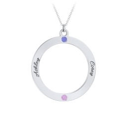 Circle Birthstone Pendant