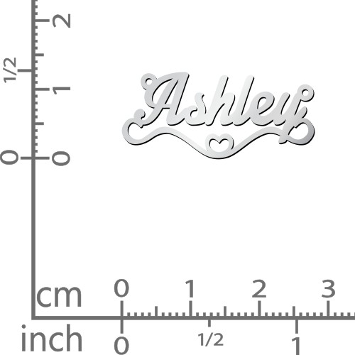 Stylized Name Necklace – 10K White Gold