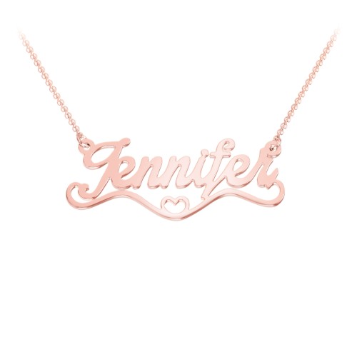Stylized Name Necklace – 10K Rose Gold