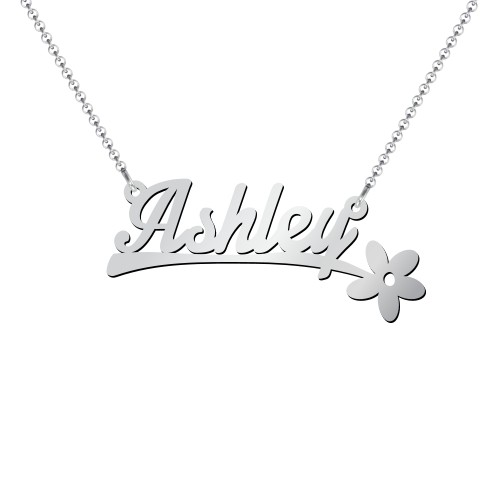 Stylized Name Necklace – Sterling Silver