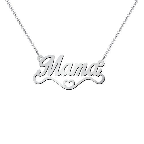 Stylized Name Necklace – Sterling Silver