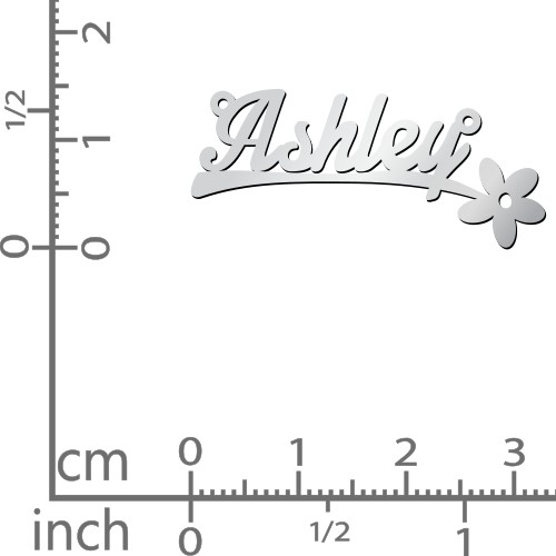 Stylized Name Necklace – Sterling Silver
