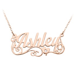 Lots of Love Name Necklace in 10K Solid Rose Gold