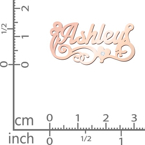 Lots of Love Name Necklace – 10K Rose Gold with Diamond