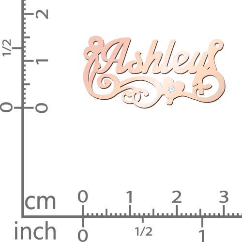 Lots of Love Name Necklace – 10K Rose Gold with White Premium Zirconia