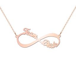 Infinite Love Name Necklace in 10K Solid Rose Gold