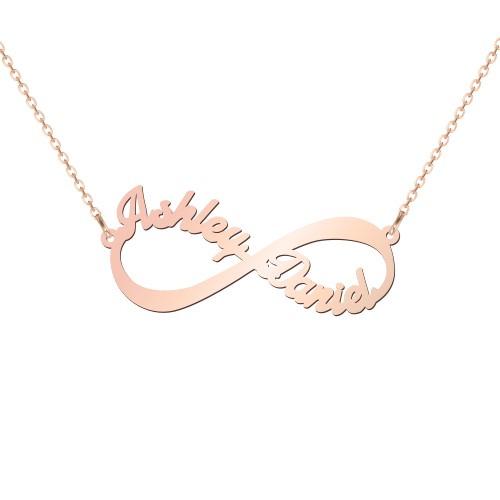 Infinite Love Name Necklace – 10K Rose Gold