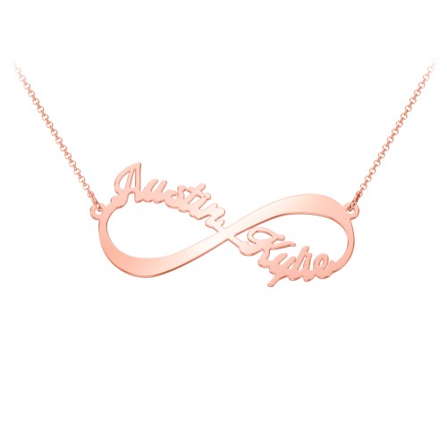 Infinite Love Name Necklace – 10K Rose Gold