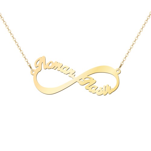 Infinite Love Name Necklace – 10K Yellow Gold
