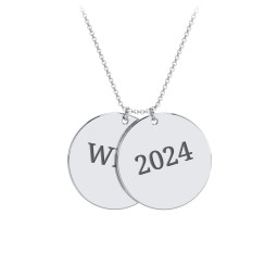 Engravable Name 2 Disc Pendant