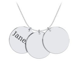 Engravable Name 3 Disc Pendant