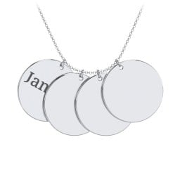 Engravable Name 4 Disc Pendant