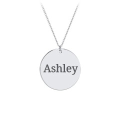 Charmed Name Disc Pendant – 10K Rose Gold