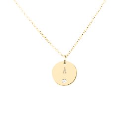 Personalized Initial Disc Pendant