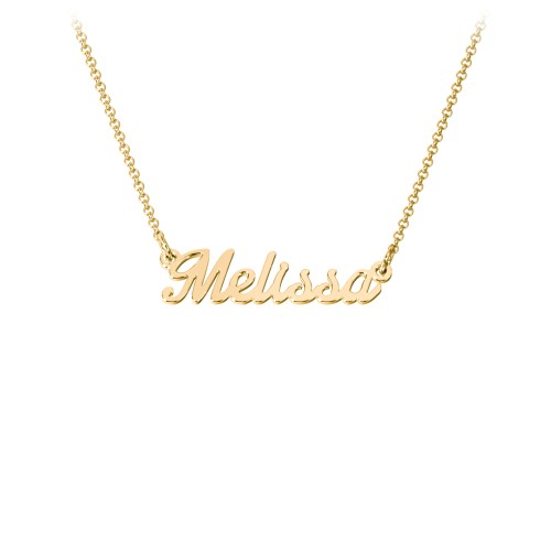 Dainty Personalized Name Necklace – 10K Yellow Gold