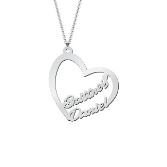 Sterling Silver Written With Love Heart Name Necklace Jewlr