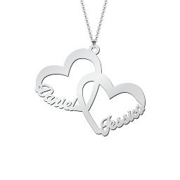 Interlocked In Love Heart Name Necklace
