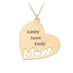 Marvelous Mom Engravable Heart Necklace