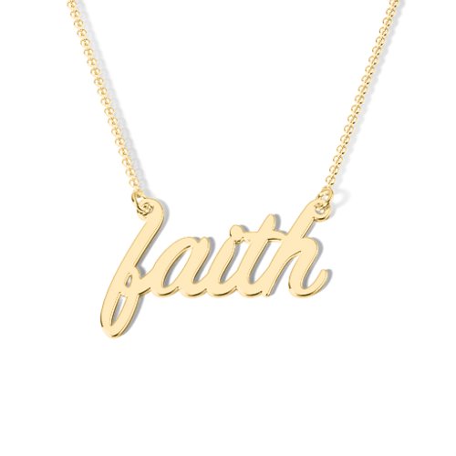 Have Faith Necklace – 10K Yellow Gold