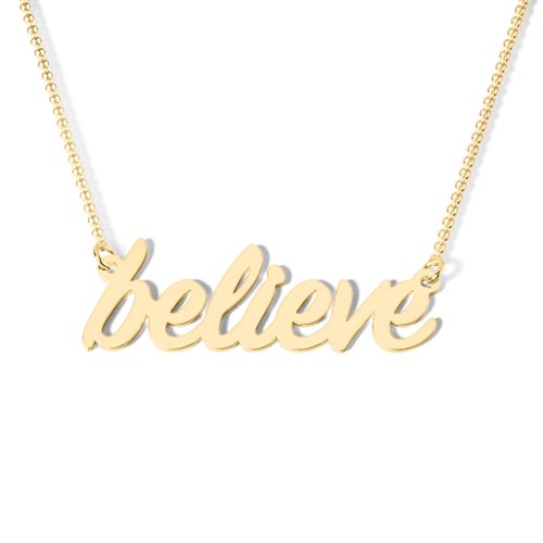 Always Believe Necklace – 10K Yellow Gold