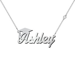 Graduation Name Necklace in 925 Sterling Silver