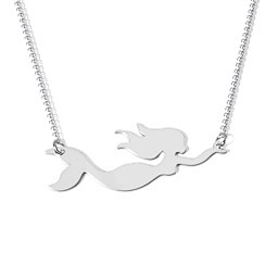 Mermaid Vibes Cutout Necklace in 925 Sterling Silver