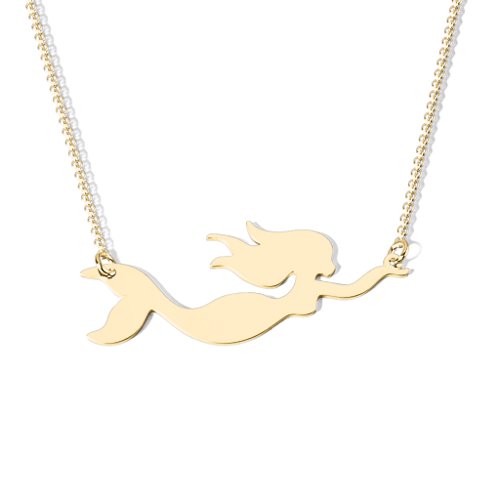 Mermaid Vibes Cutout Necklace – 10K Yellow Gold