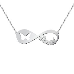 Pretty Wings Infinity Name Necklace