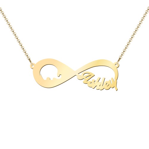 Remember Me Infinity Name Necklace – 18K Gold Plated Silver