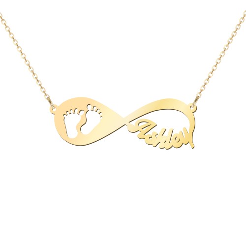 In My Footsteps Infinity Name Necklace