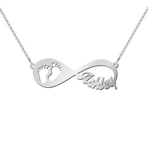 In My Footsteps Infinity Name Necklace