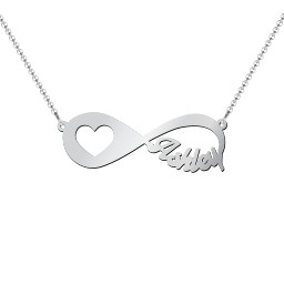 In My Heart Infinity Name Necklace in 925 Sterling Silver