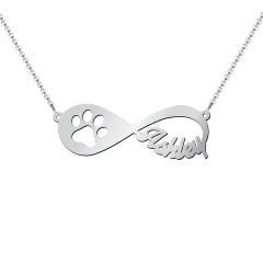Love You Fur-ever Infinity Name Necklace – Sterling Silver