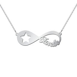 Star Light, Star Bright Infinity Name Necklace
