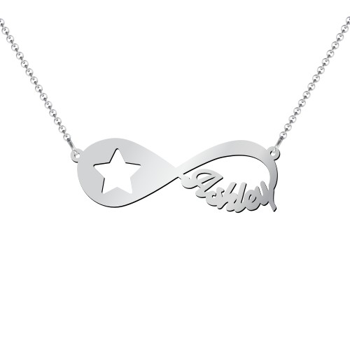 Star Light, Star Bright Infinity Name Necklace