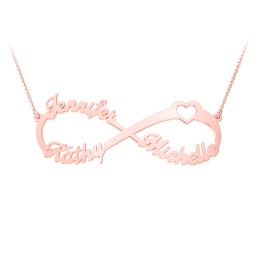 Love to Infinity Pendant in 10K Solid Rose Gold
