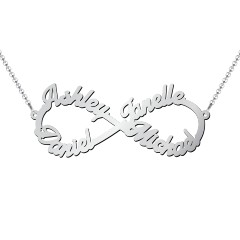 Love "4" Infinity Pendant – Sterling Silver