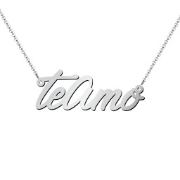 Te Amo Pendant in 925 Sterling Silver